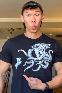 Corgi v Kraken Arm Battle Premium T-Shirt