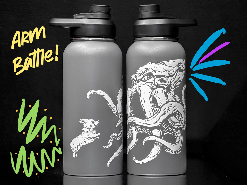 Premium Insulated Thermos - Corgi V Kraken (Stainless Steel Water