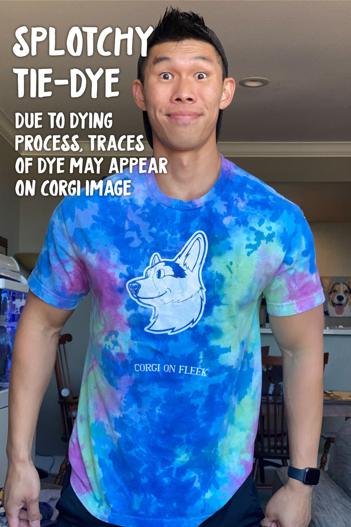 Special Tie-Dye Corgi Profile T-shirt [Limited Edition] – Corgi On Fleek