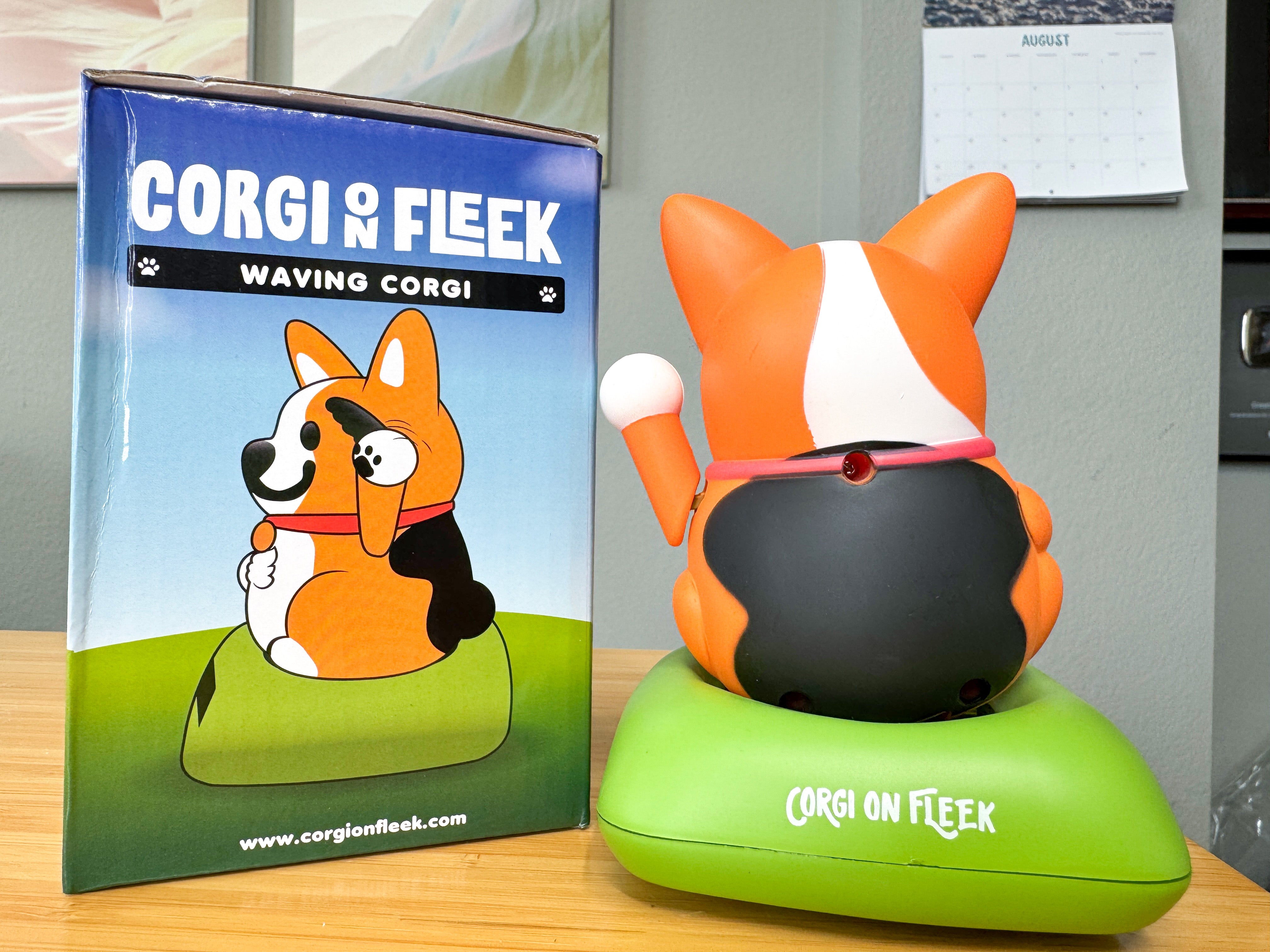 One-Of-A-Kind Rocking & Waving Corgi (Solar Powered)