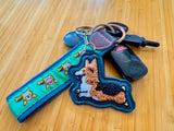 Fuzzy Corgi Patch Keychain
