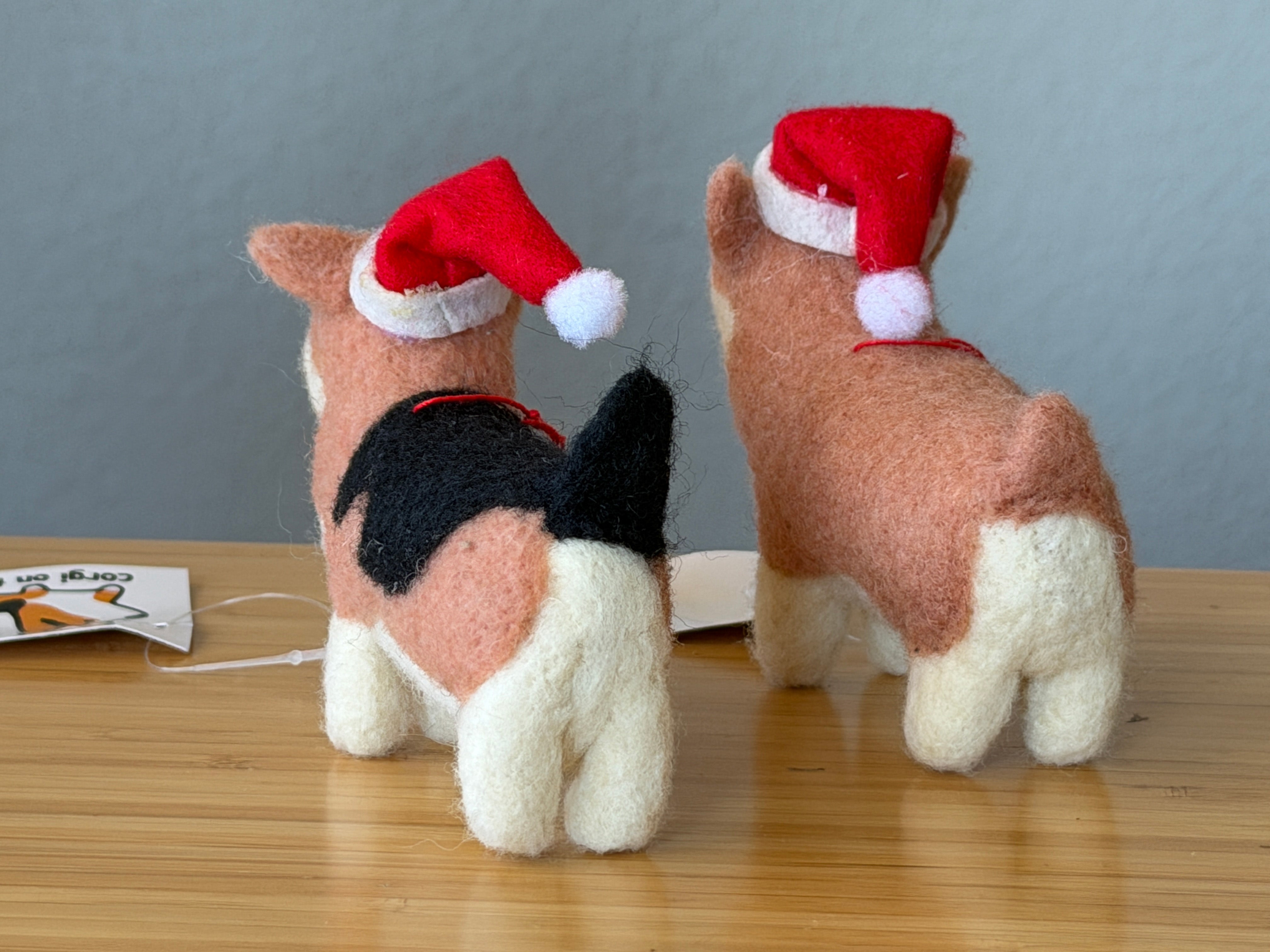 Special 100% Wool Corgi Christmas Ornament