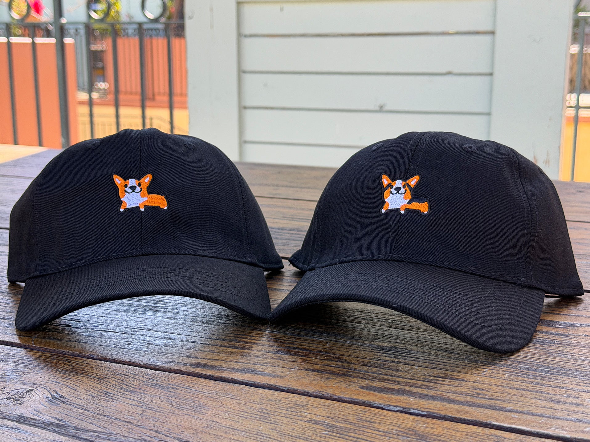 Dad Hat with Embroidered Mini Corgi