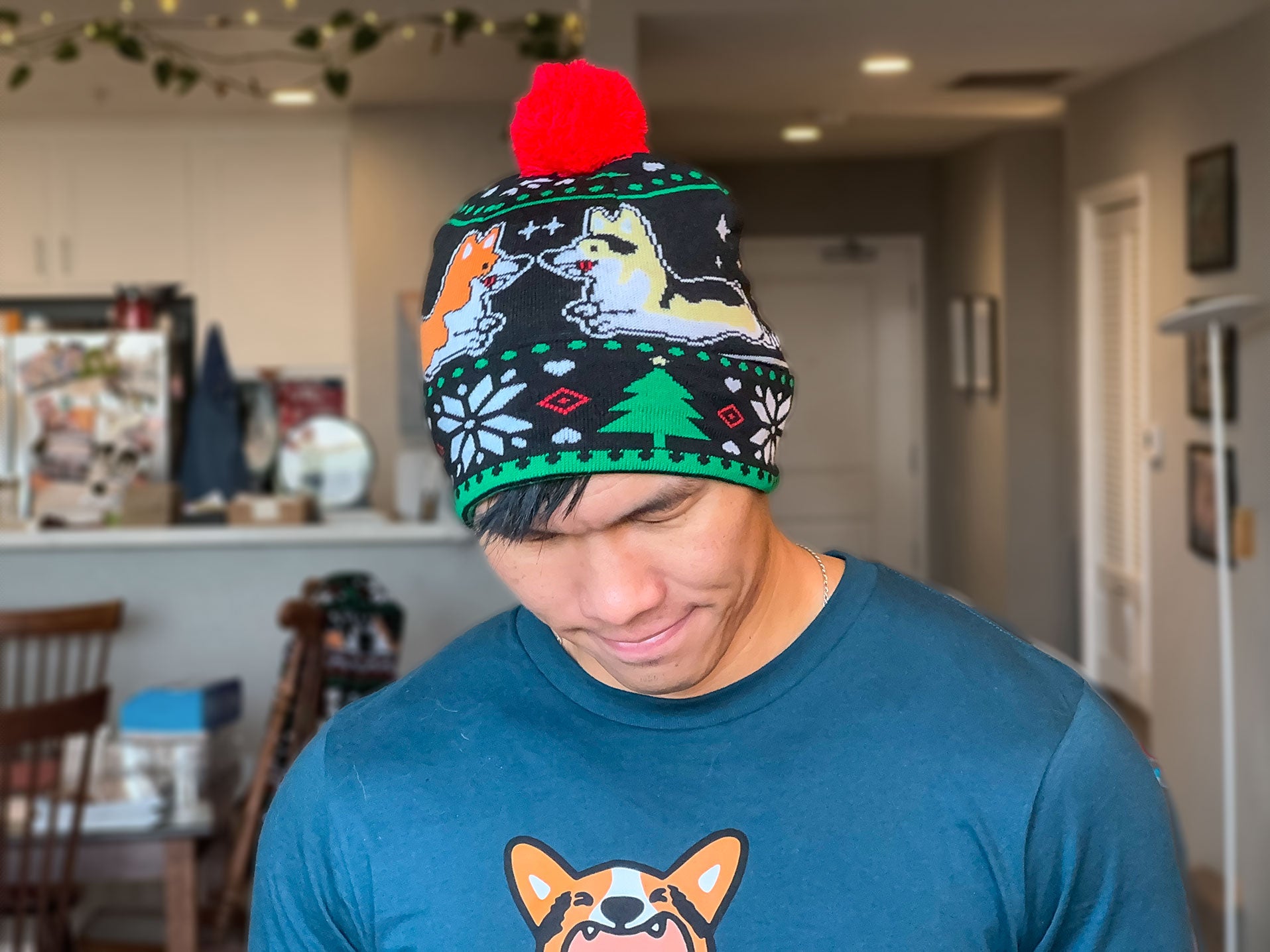 Special Knitted Christmas Corgi BEANIE HAT [Limited Edition]