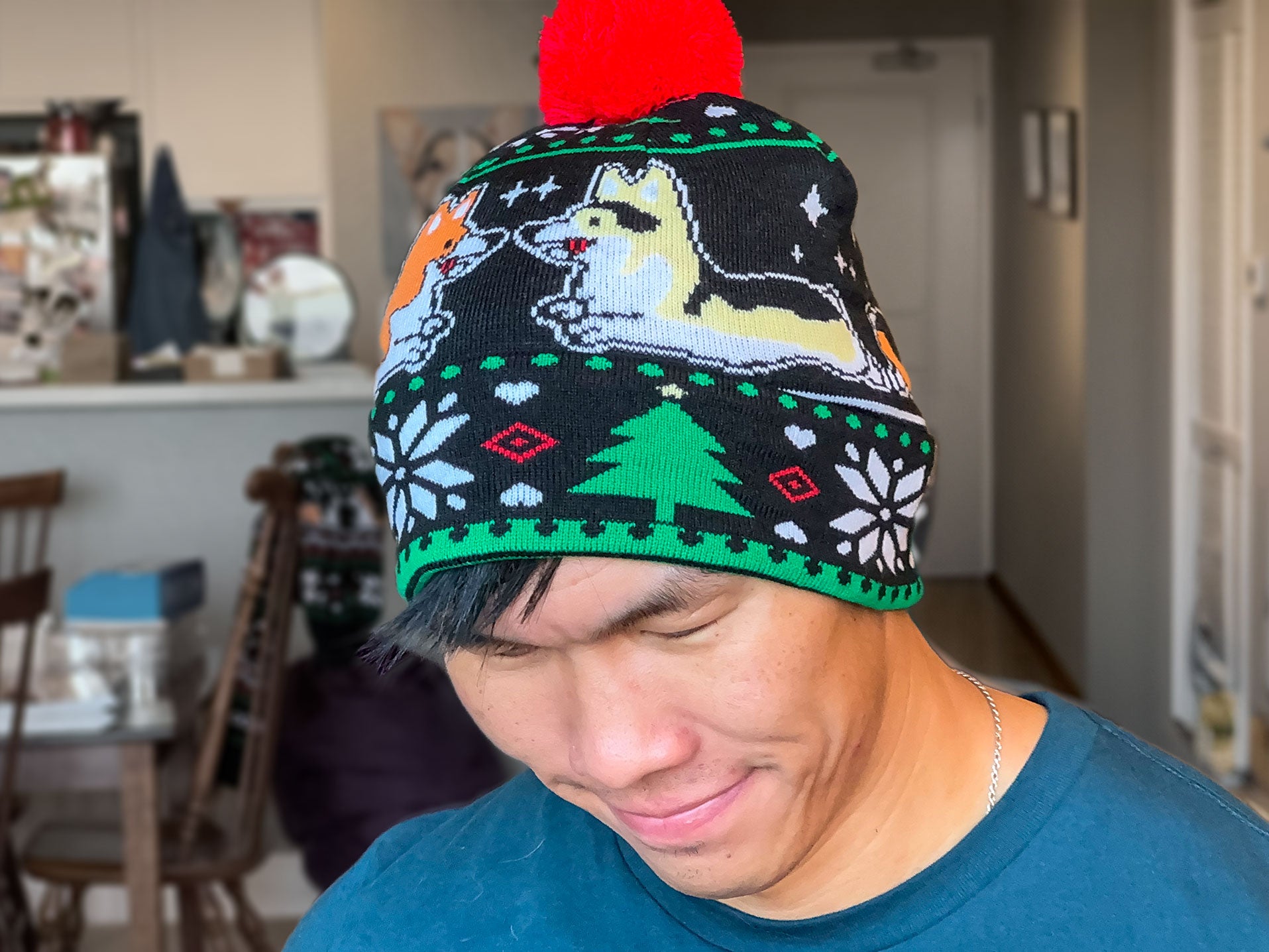 Special Knitted Christmas Corgi BEANIE HAT [Limited Edition]