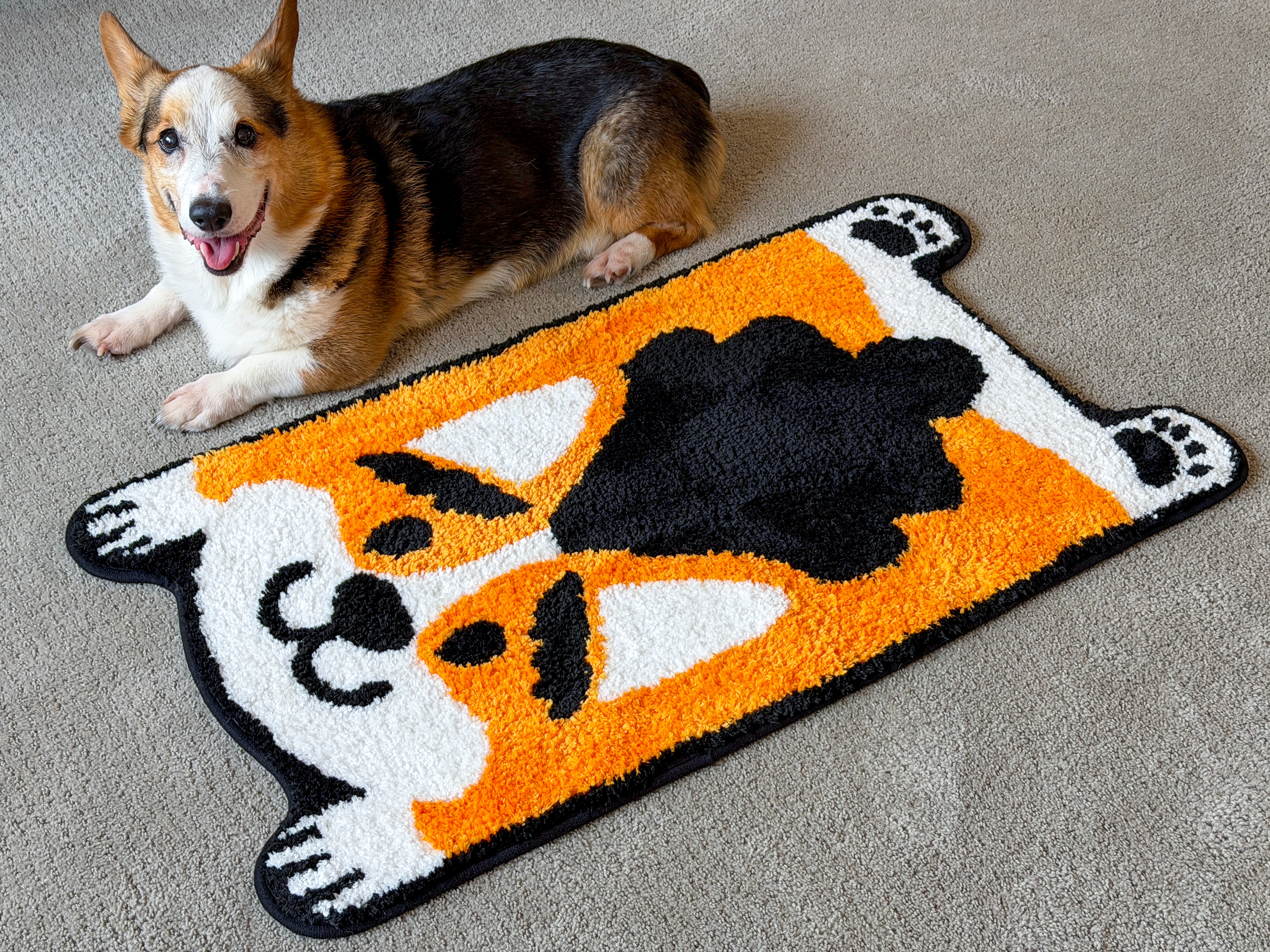 Special Tufted Splooting Corgi Rug [Limited Edition]