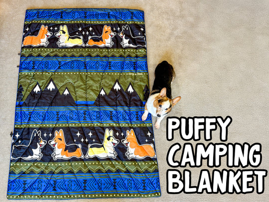 Special Puffy RipStop Corgi Camping Blanket [Limited Edition]