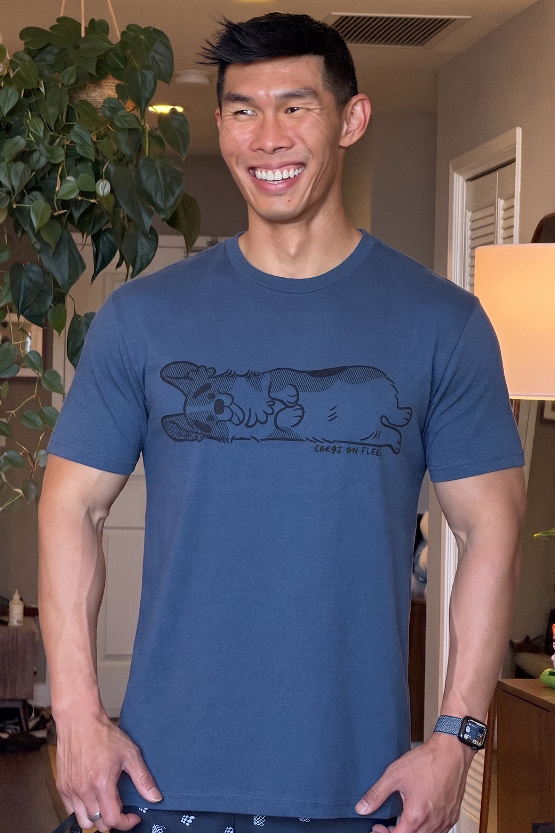 Sideways Corgi Premium T-Shirt