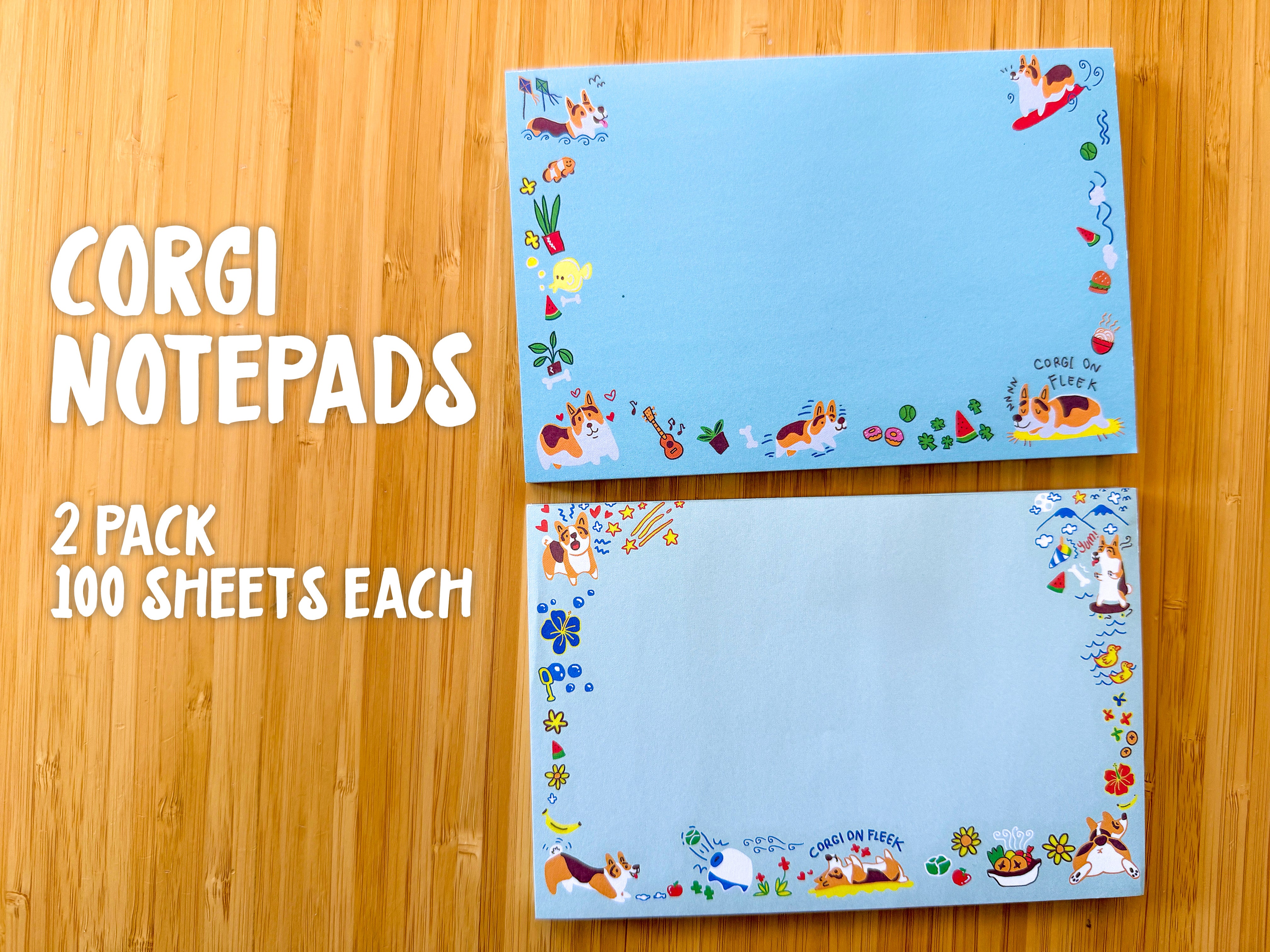 Corgi On Fleek Notepads - 2 Pack