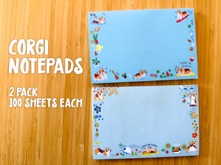 Corgi On Fleek Notepads - 2 Pack