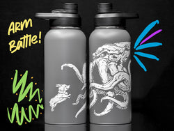 Premium Insulated Thermos - Corgi V Kraken (Stainless Steel Water Bottle)