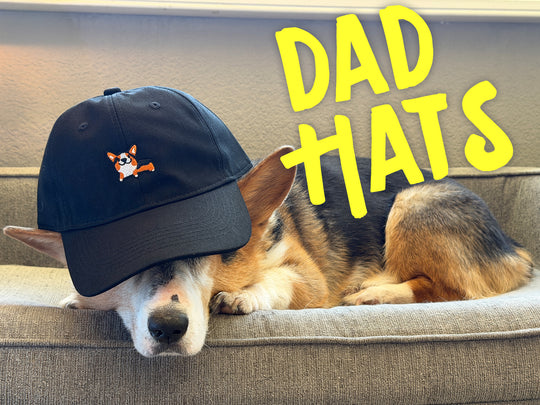 Dad Hat with Embroidered Mini Corgi