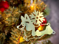 Corgi Christmas Ornaments - Stainless Steel [2-Pack]