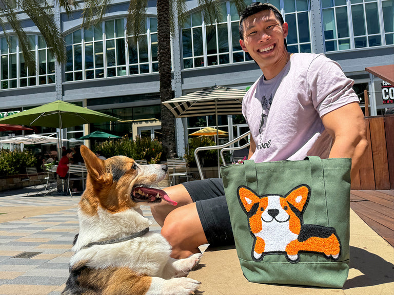 Fuzzy Corgi - Mini Cotton Tote Bag – Corgi On Fleek