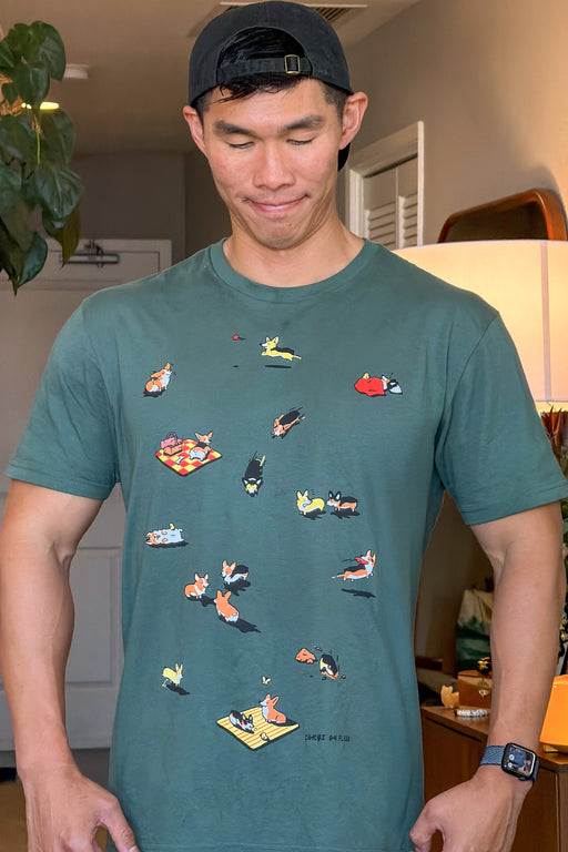 Corgi Picnic Premium T-Shirt