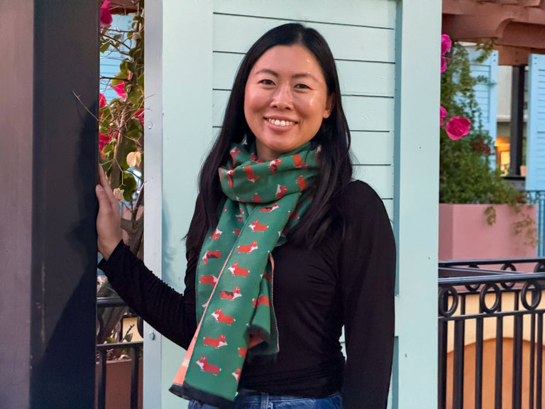 Corgi Jacquard Winter Scarf - Oversized