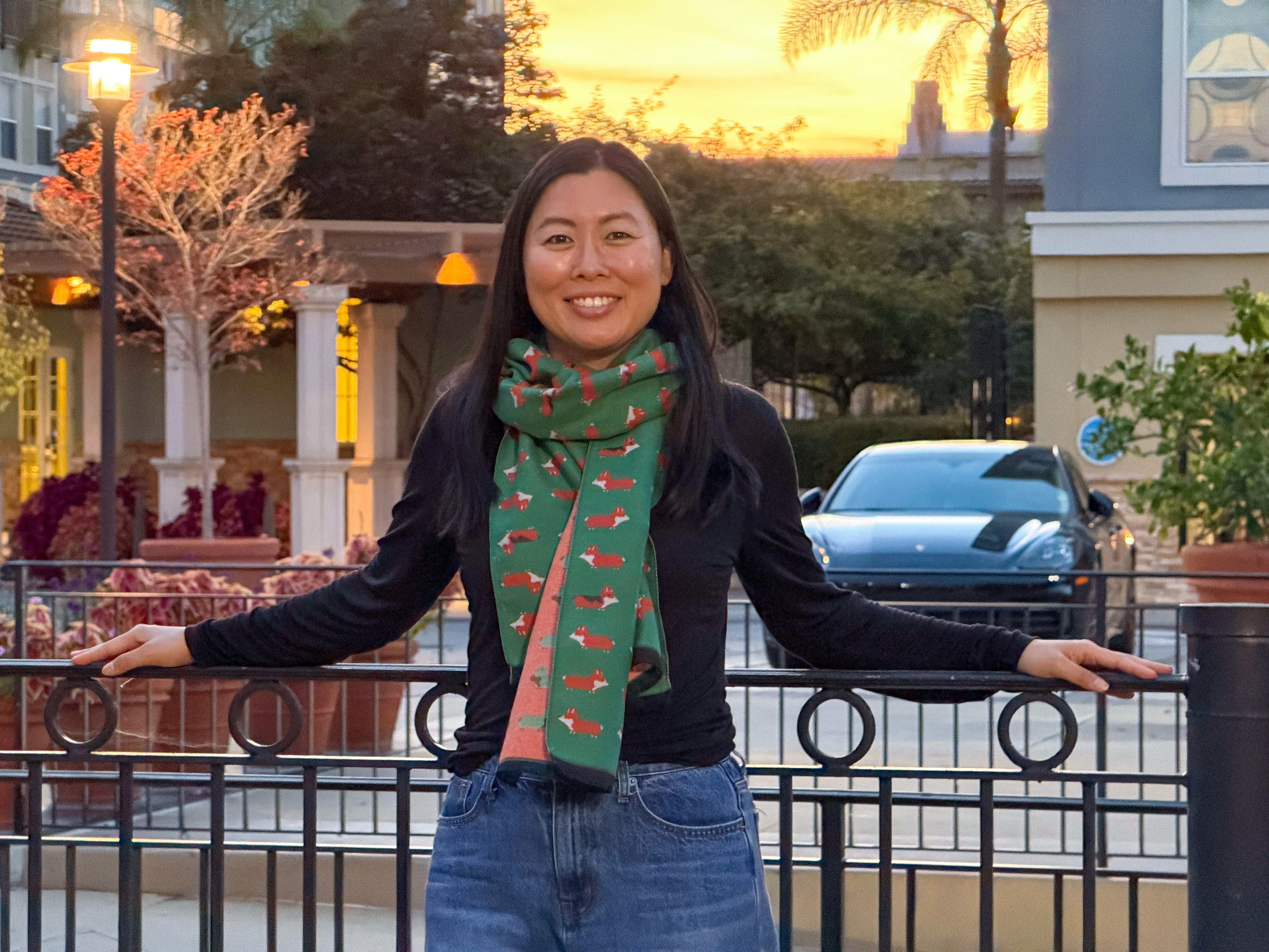 Corgi Jacquard Winter Scarf - Oversized