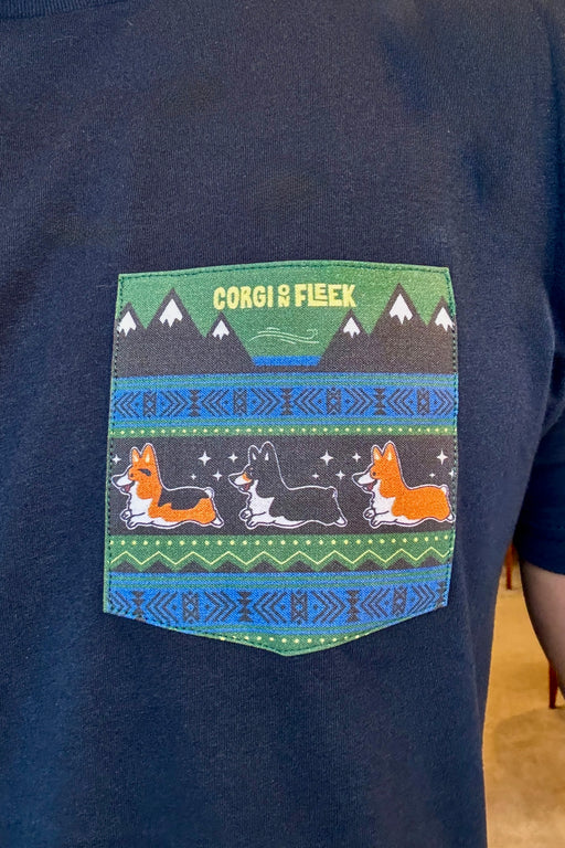 Corgi Wilderness Premium Pocket T-Shirt