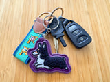 Fuzzy Corgi Patch Keychain