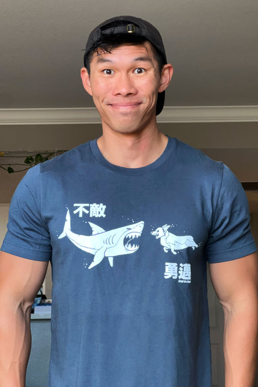 Corgi V Shark Premium T-shirt