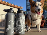 Premium Insulated Thermos - Corgi V Kraken (Stainless Steel Water Bottle)