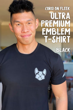 Corgi On Fleek Ultra Premium Emblem T-shirt