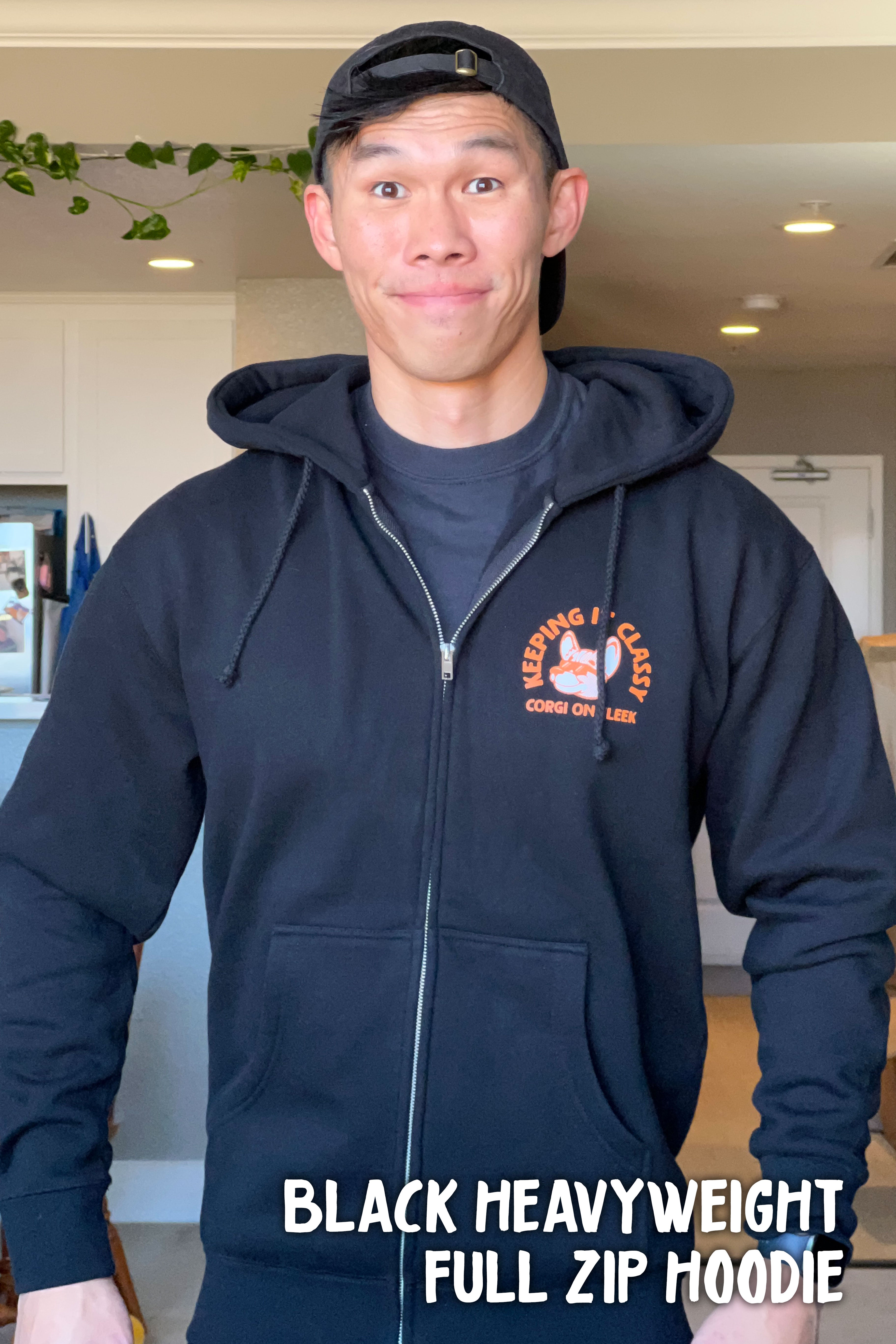"Keeping it Classy" Premium Heavyweight Full Zip Hoodie