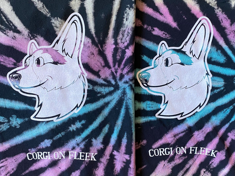 Special Tie-Dye Corgi Profile T-shirt [Limited Edition]