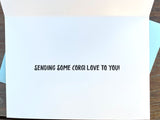 "Corgi Love" Glitter Embossed Greeting Card