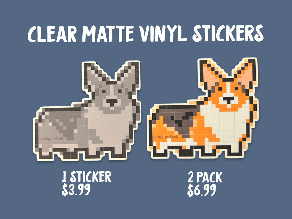 Clear Matte Vinyl Stickers Non Fungible Corgi Collection – Corgi On Fleek