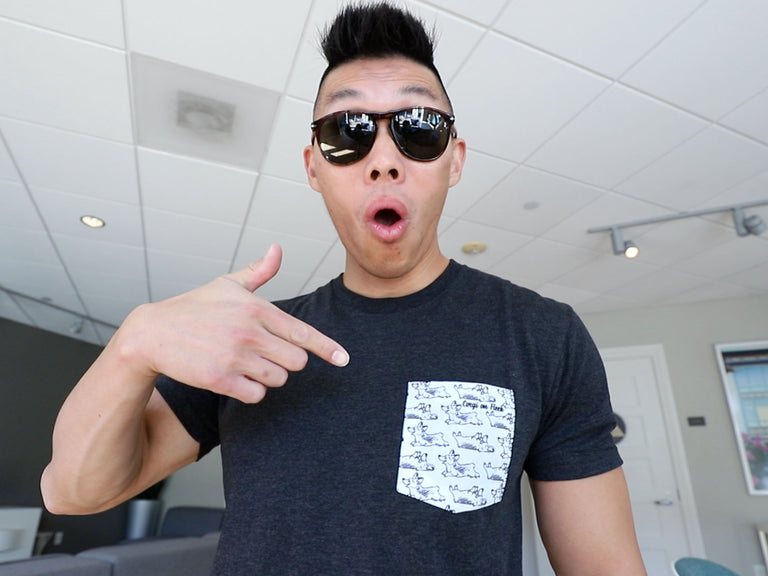 Ultra Soft Corgi On Fleek Pocket T-shirt [Limited Edition]