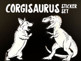 Corgisaurus Rex Clear Vinyl Sticker Set
