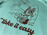 "Take It Easy" Corgi Ukulele Premium T-shirt