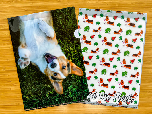 corgi card sleeves Corgi On Fleek Folder Sleeve Clear File Organizer